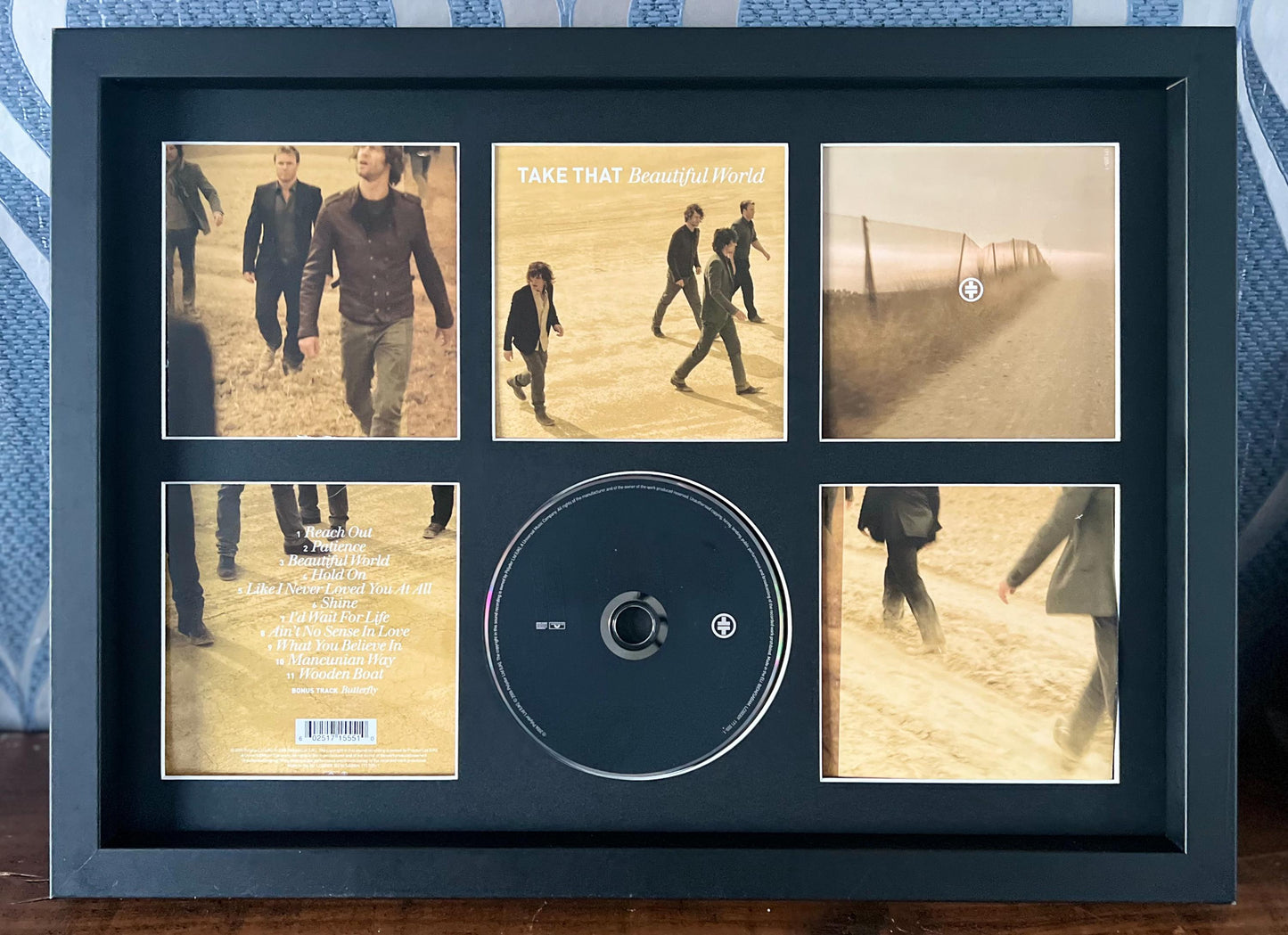 Take That | Beautiful World | Retro Mounted CD Wall Display | Frame Not Included |