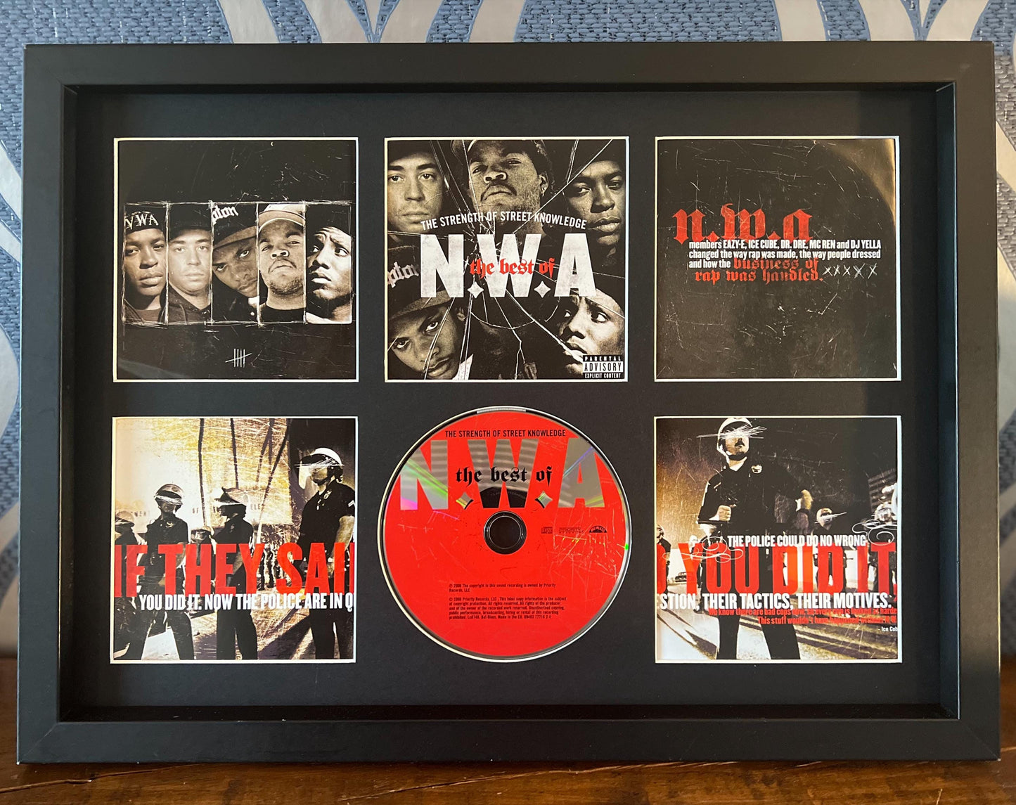 NWA | The Best Of | Retro Mounted CD Wall Display | Frame Not Included |