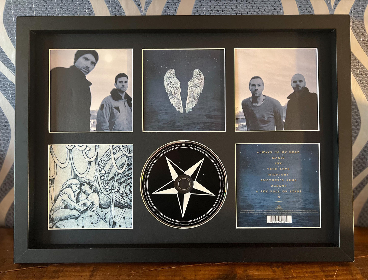 Coldplay | Ghost Stories | Retro Mounted CD Wall Display | Frame Not Included |