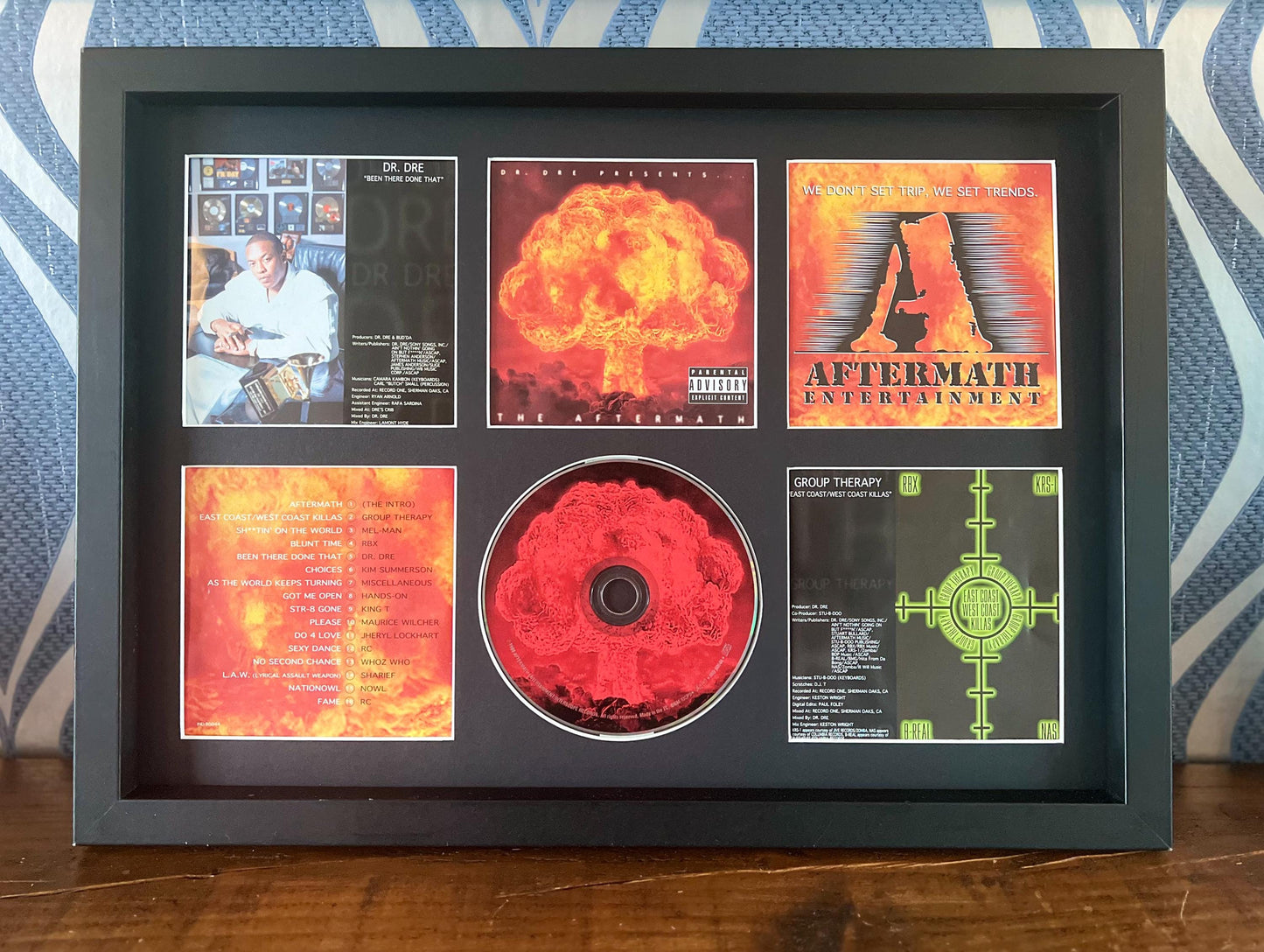Dr Dre | Presents The Aftermath | Retro Mounted CD Wall Display | Frame Not Included |