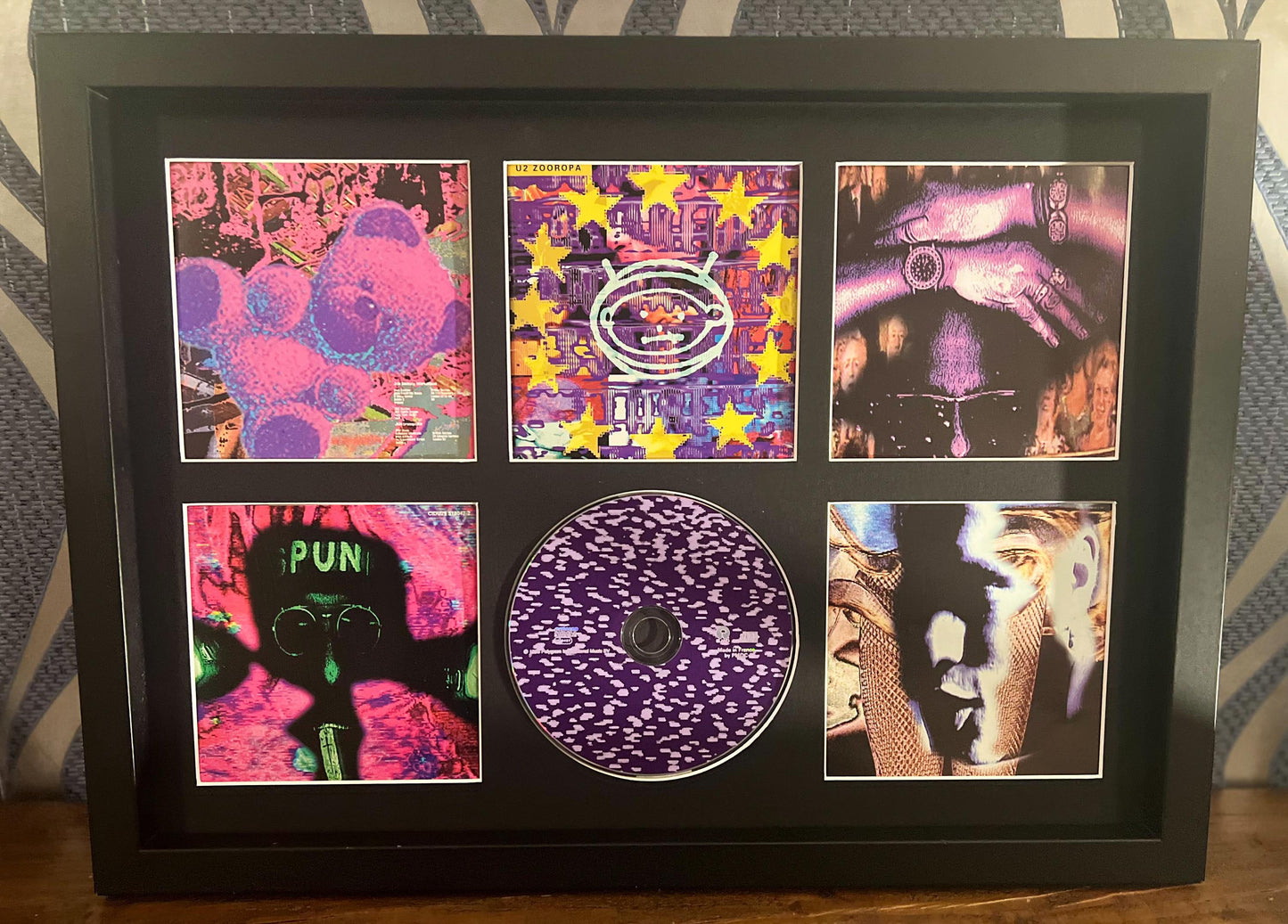U2 | Zooropa | Retro Mounted CD Wall Display | Frame Not Included |