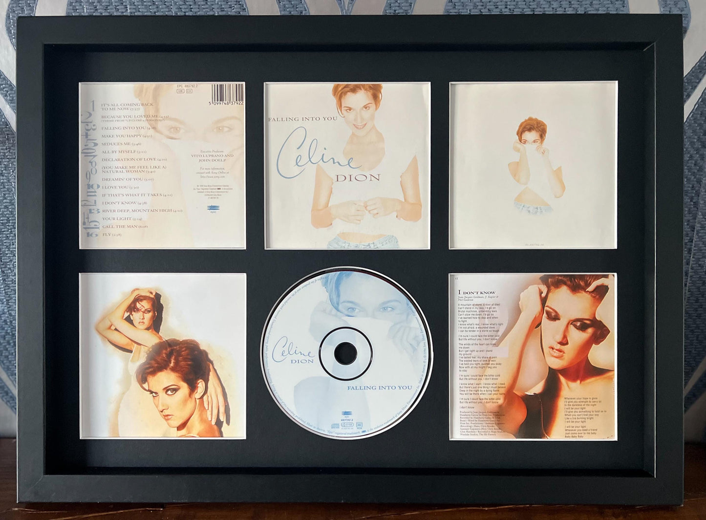 Celine Dion | Falling Into You | Retro Mounted CD Wall Display | Frame Not Included |