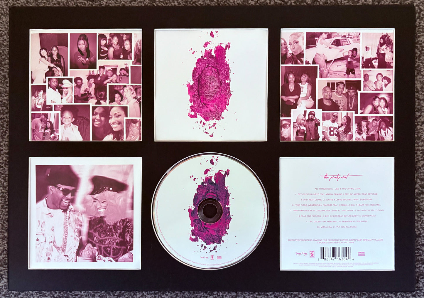 Nicki Minaj | The Pinkprint | Retro Mounted CD Wall Display | Frame Not Included |f