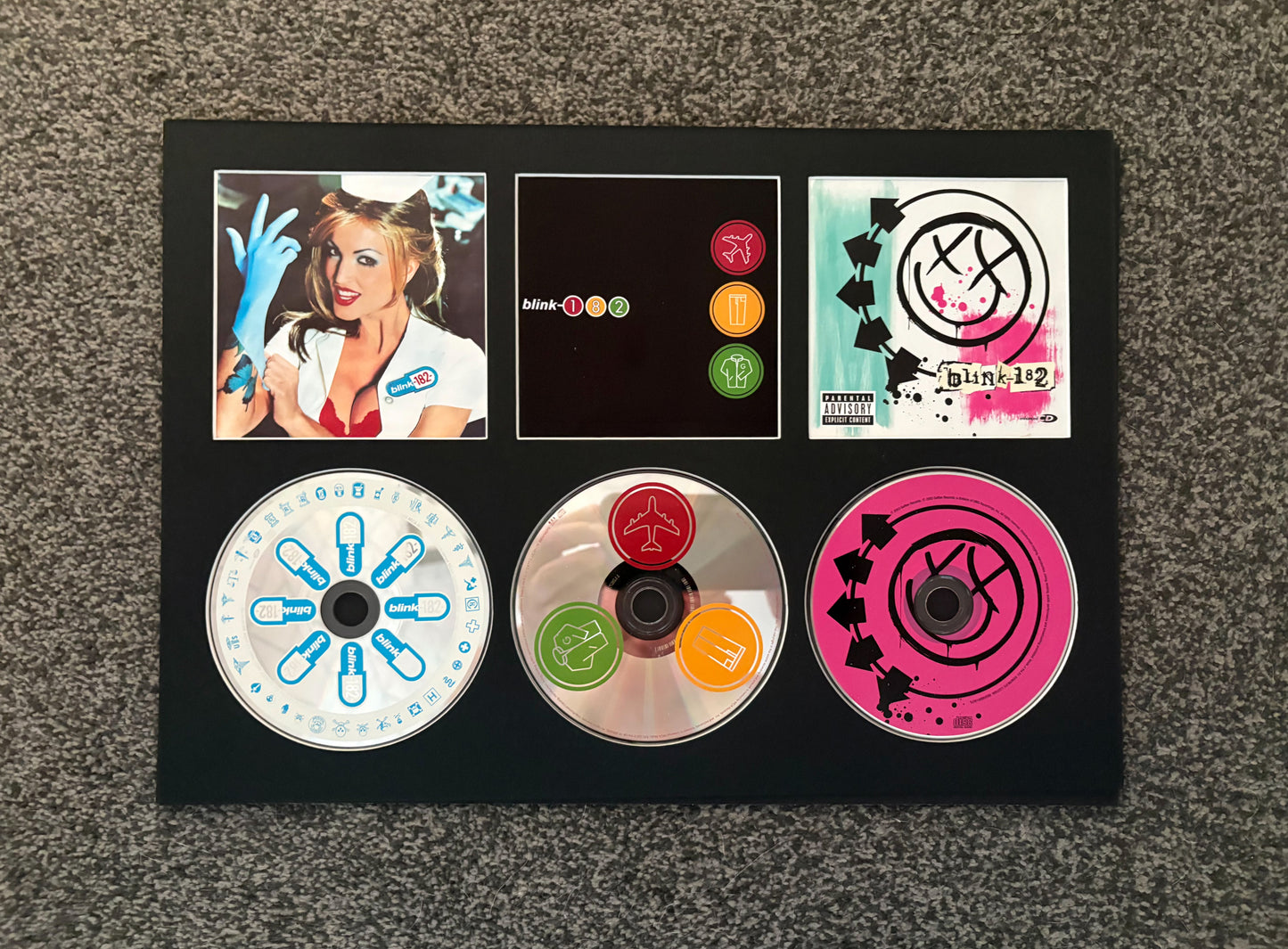 Blink 182 | Enema Of The State | Take Off Your Pants & Jacket | Blink 182 | Retro Triple CD Wall Display | Frame Not Included |