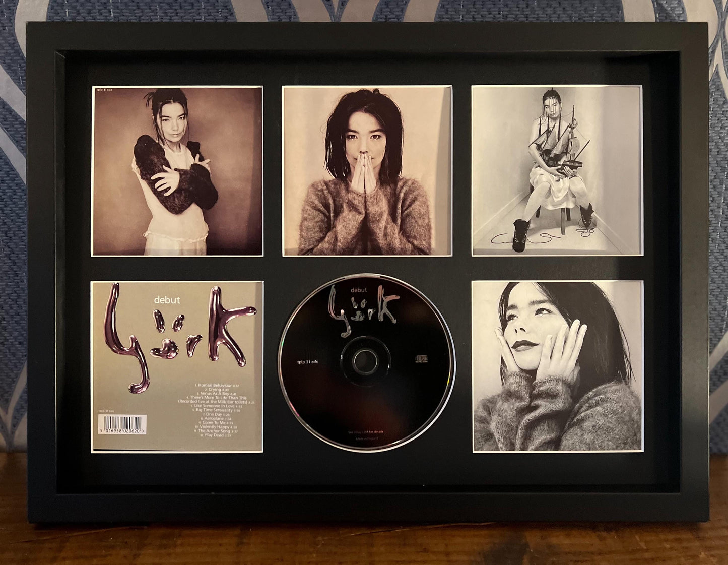 Bjork | Debut | Retro Mounted CD Wall Display | Frame Not Included |