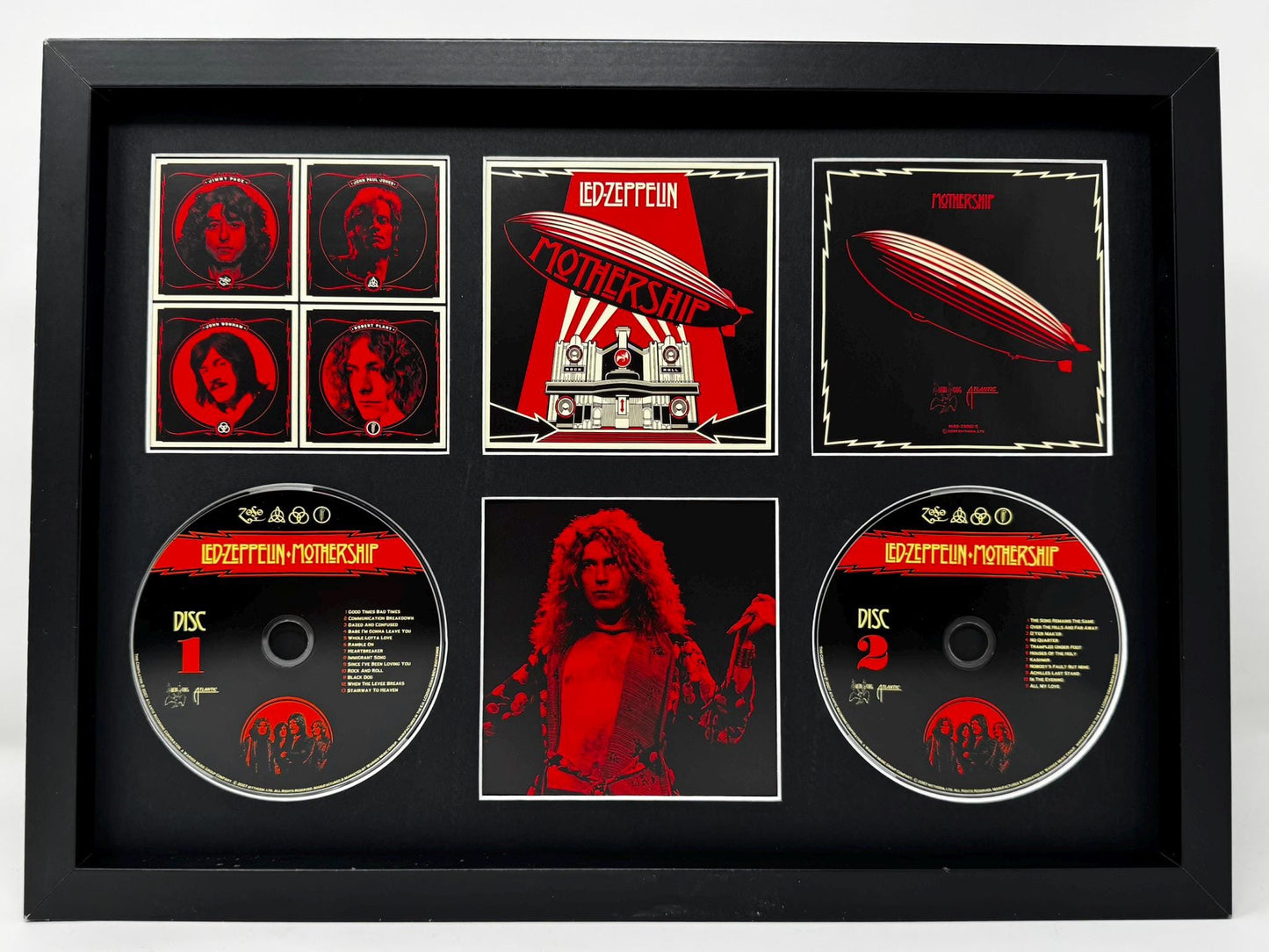 Led Zeppelin | Mothership | Retro Double Mounted CD Wall Display | Frame Not Included |