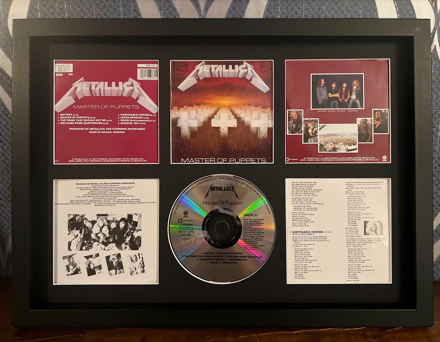 Metallica | Master Of Puppets | Retro Mounted CD Wall Display | Frame Not Included |