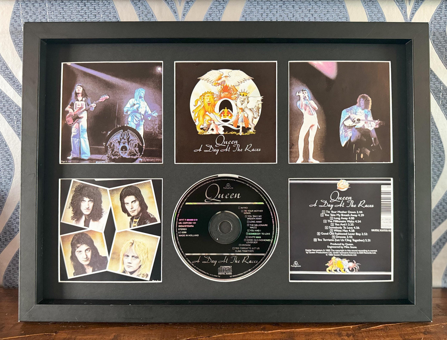Queen | A Day At The Races | Retro Mounted CD Wall Display | Frame Not Included |