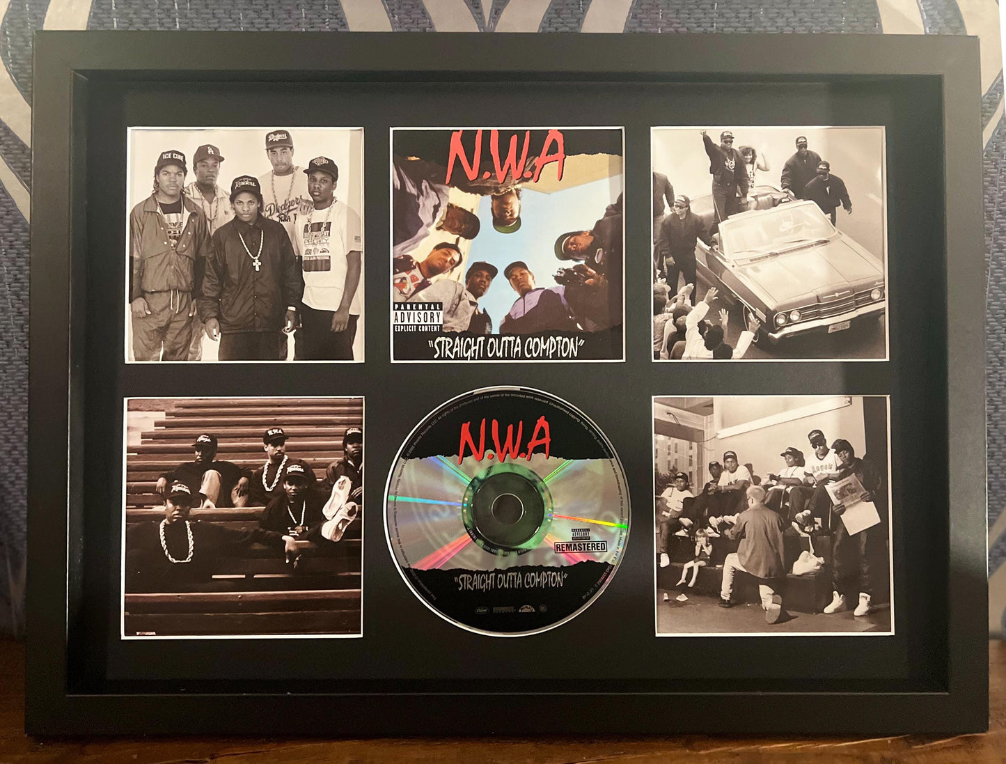 NWA | Straight Outta Compton | Retro Mounted CD Wall Display | Frame Not Included |