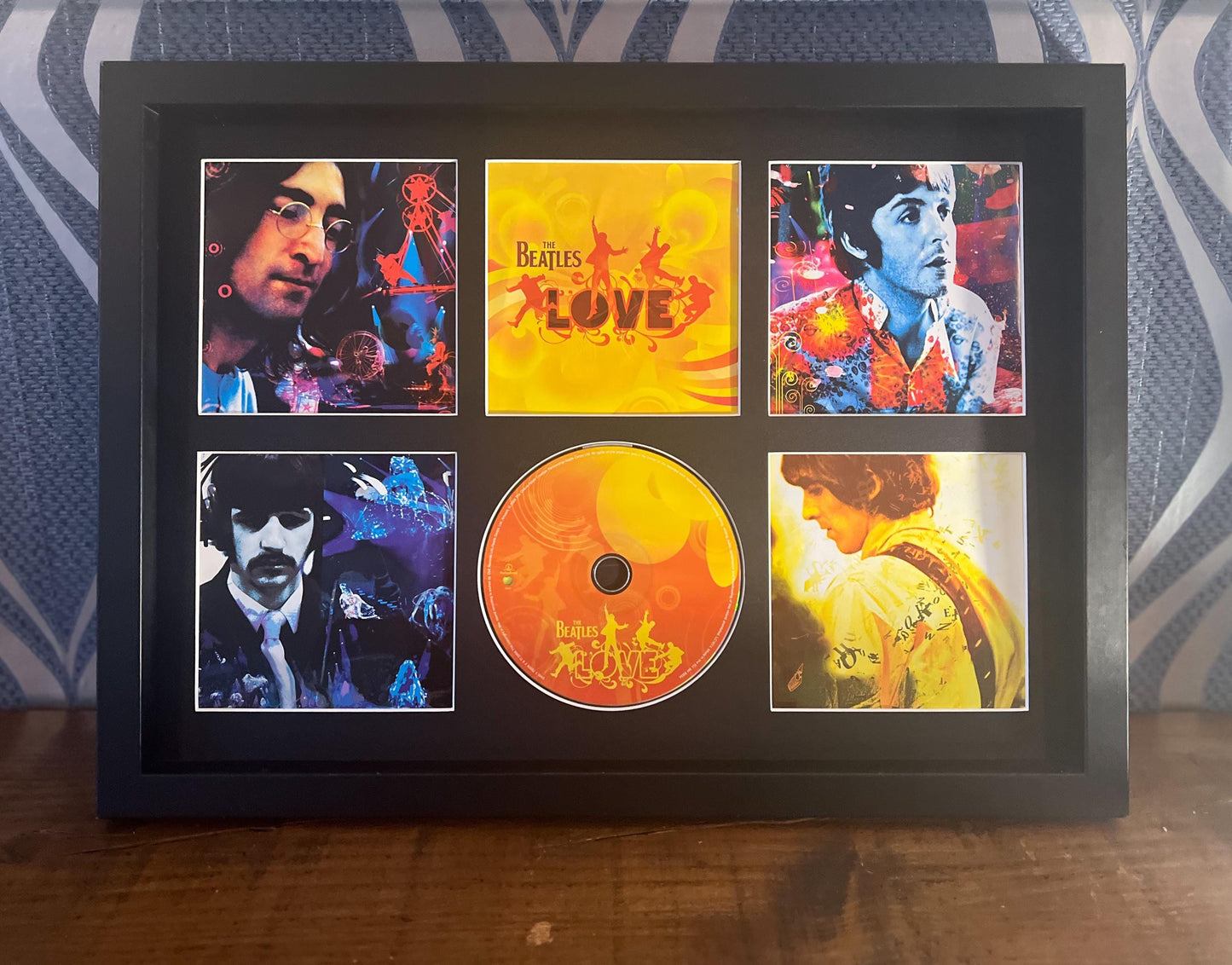 The Beatles | Love | Retro Mounted CD Wall Display | Frame Not Included |