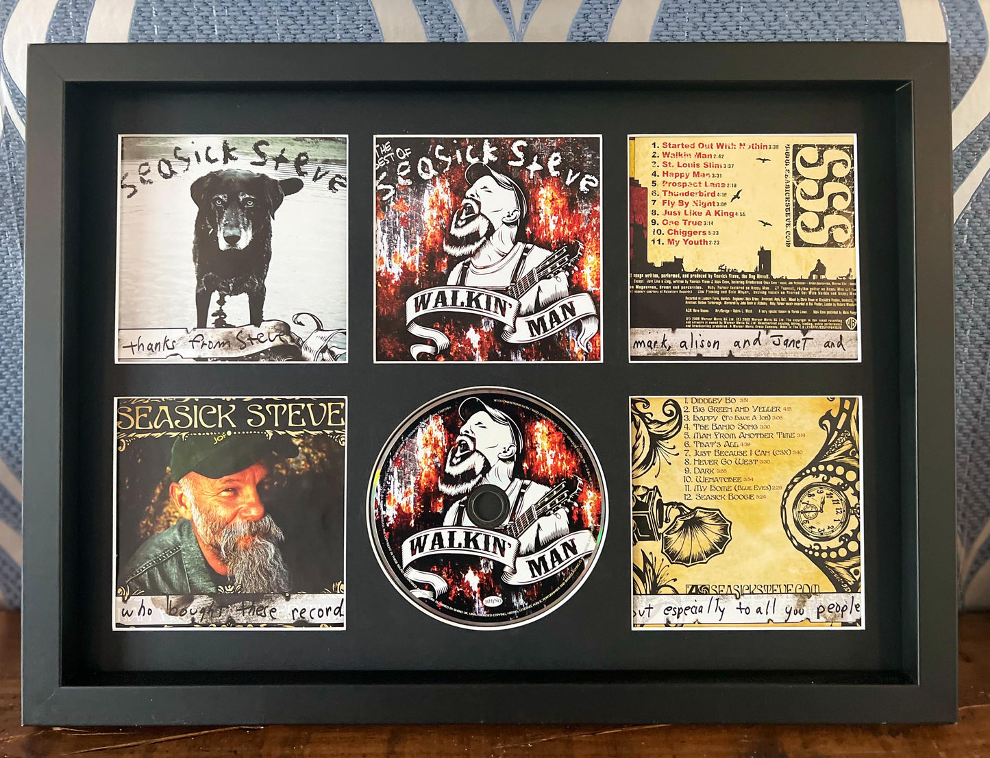 Seasick Steve | Walkin Man : The Best Of | Retro Mounted CD Wall Display | Frame Not Included |