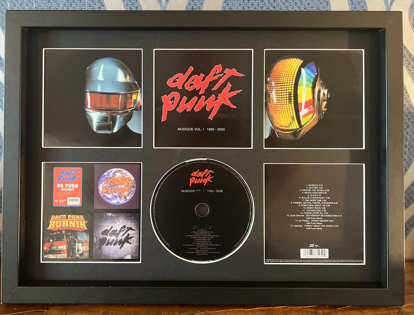 Daft Punk | Musique Volume 1 1993-2005 | Retro Mounted CD Wall Display | Frame Not Included |