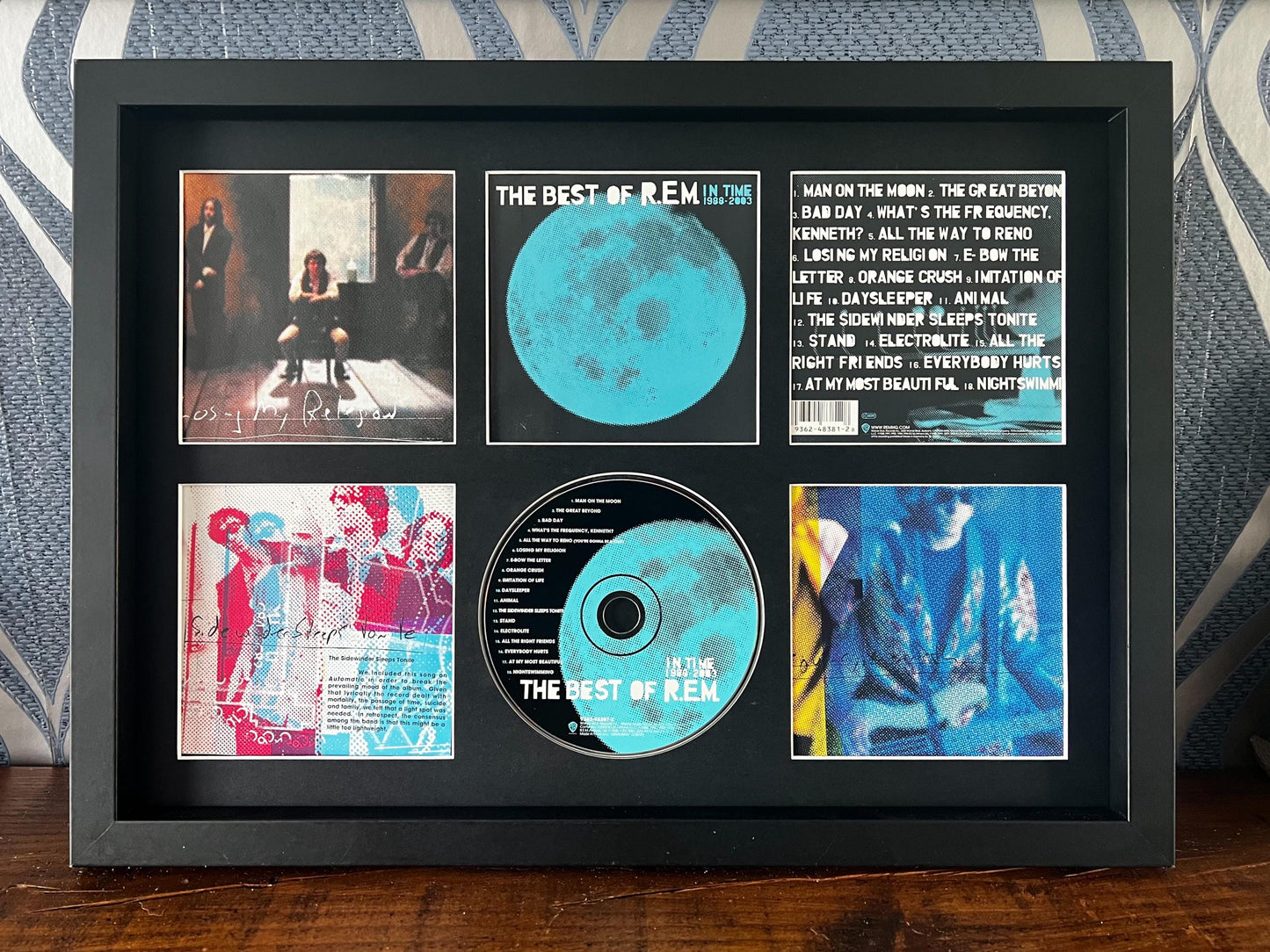 R.E.M | The Best Of | Retro Mounted CD Wall Display | Frame Not Included |