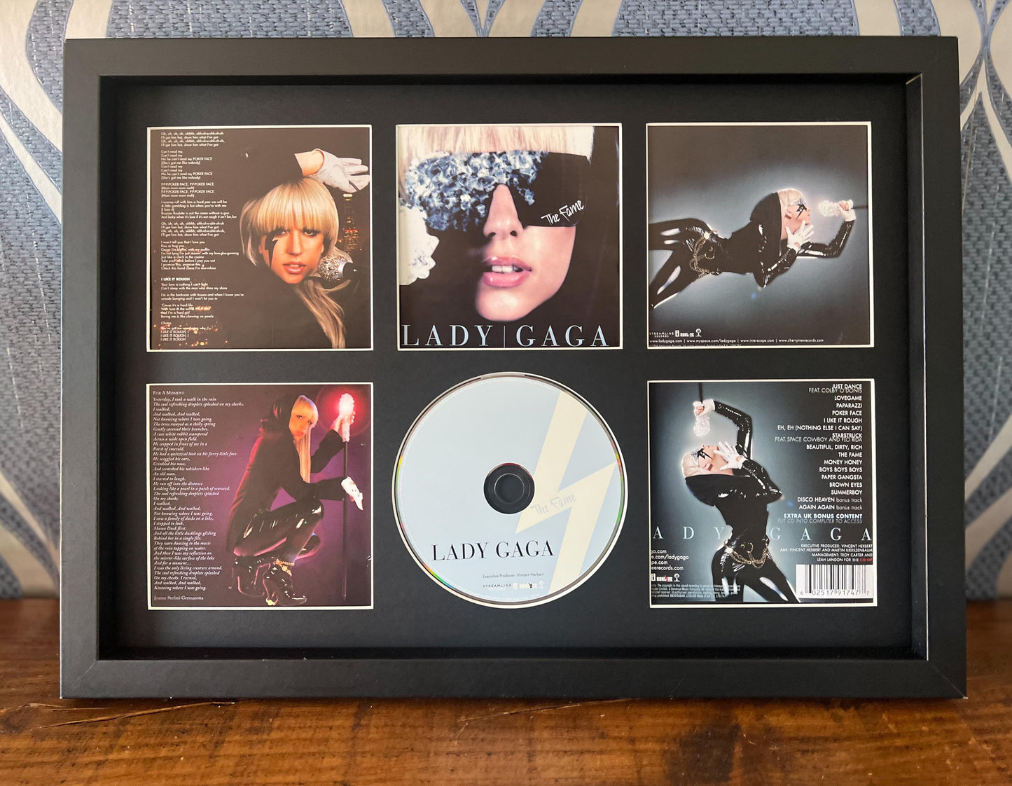 Lady Gaga | The Fame | Retro Mounted CD Wall Display | Frame Not Included |
