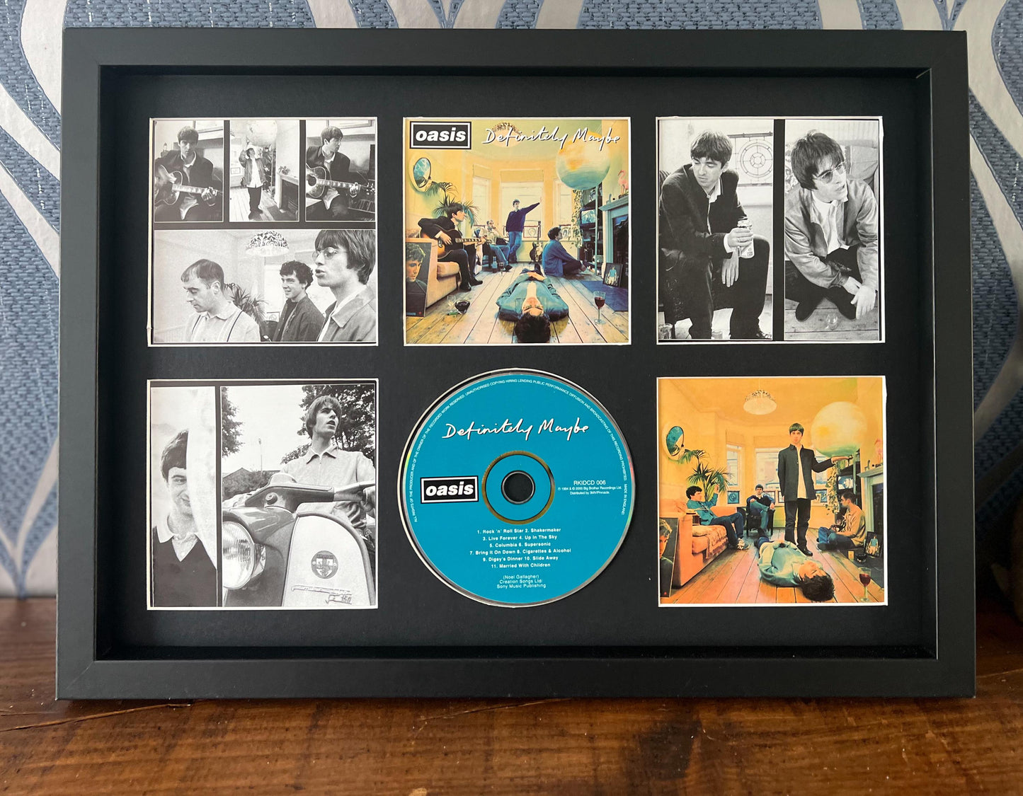 Oasis | Definitely Maybe | Retro Mounted CD Wall Display | Frame Not Included |