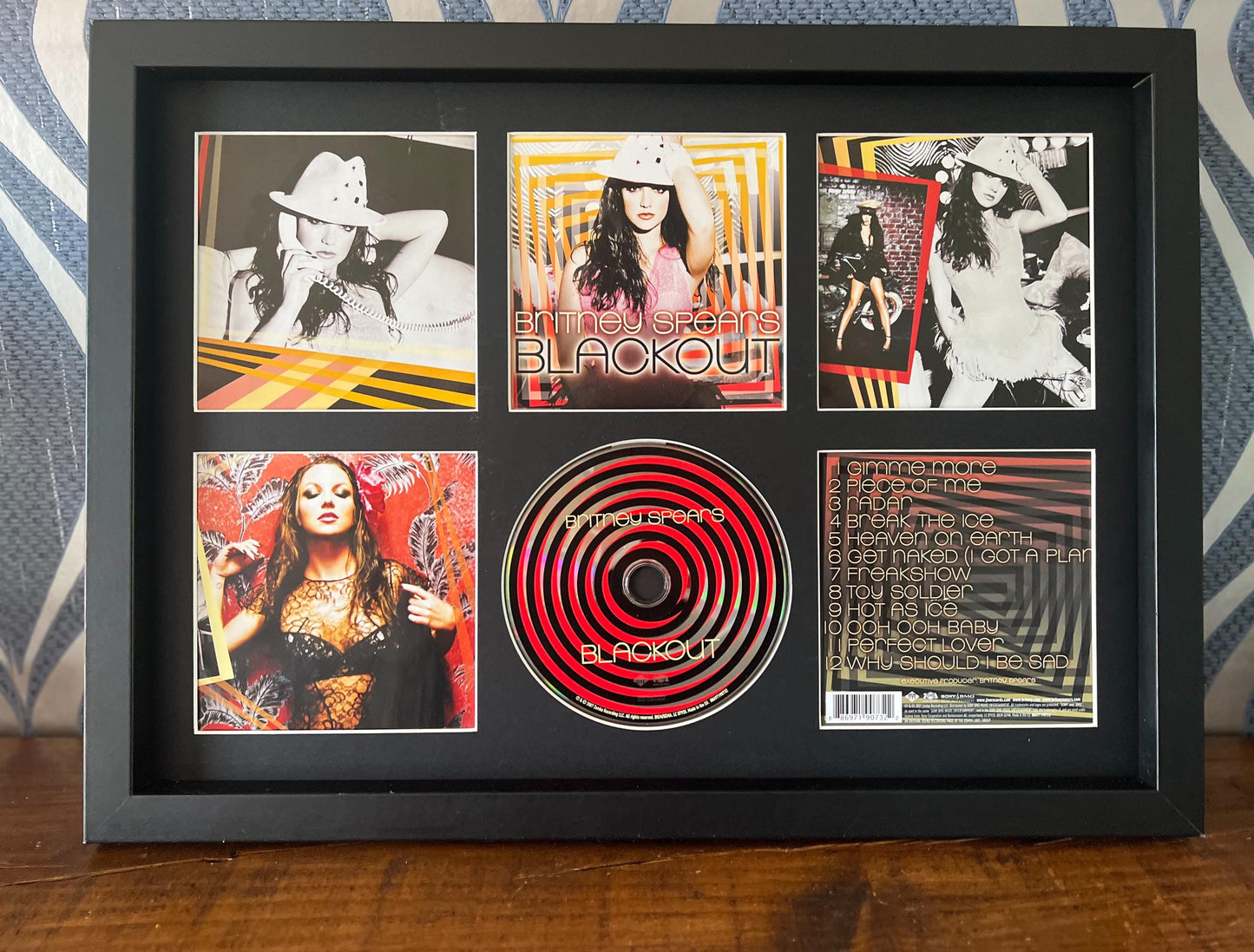 Britney Spears | Blackout | Retro Mounted CD Wall Display | Frame Not Included |