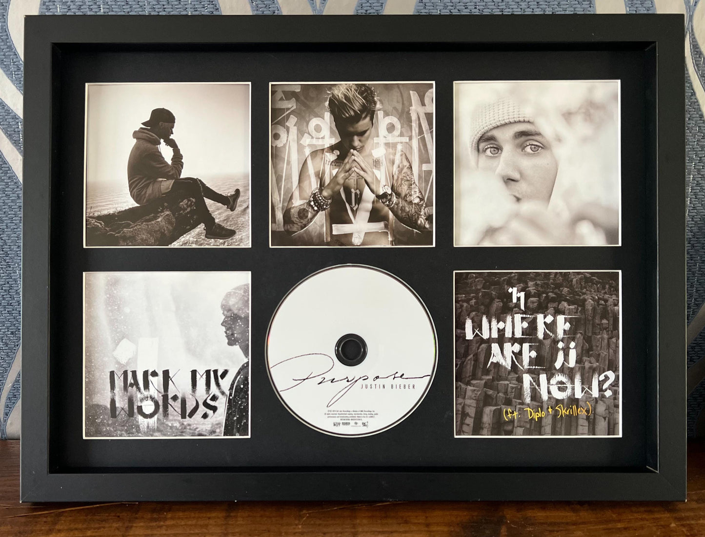 Justin Bieber | Purpose | Retro Mounted CD Wall Display | Frame Not Included |