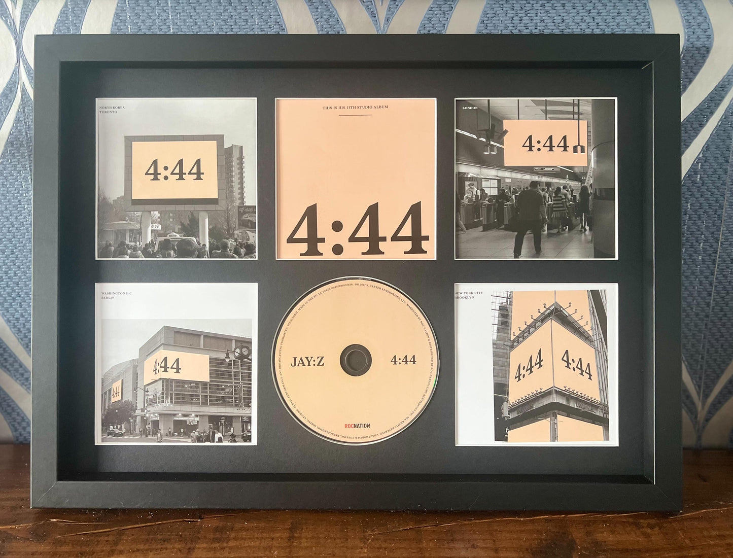 Jay Z | 4:44 | Retro Mounted CD Wall Display | Frame Not Included |