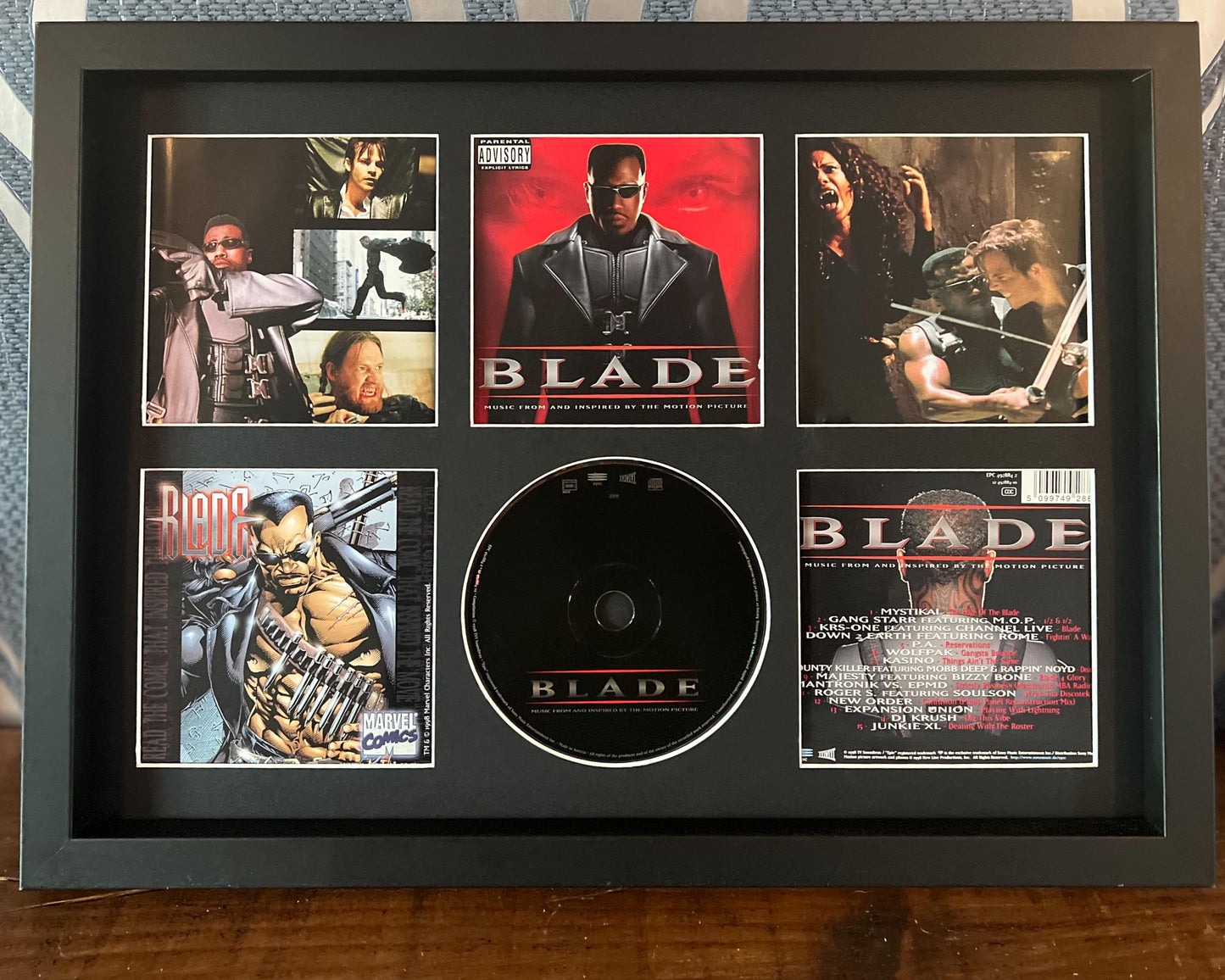 Blade | Original Soundtrack | Retro Mounted CD Wall Display | Frame Not Included |
