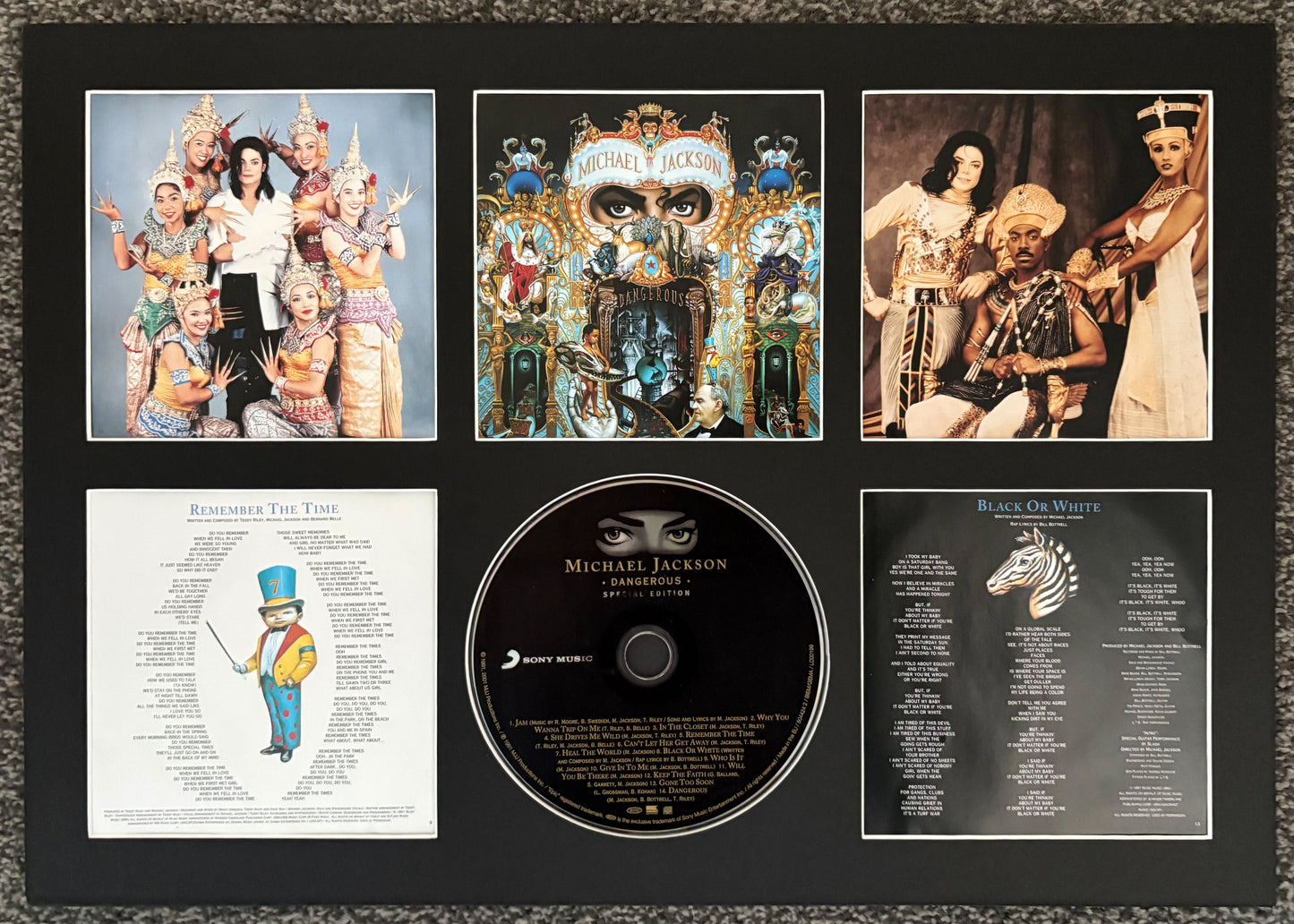 Michael Jackson | Dangerous | Retro Mounted CD Wall Display | Frame Not Included |