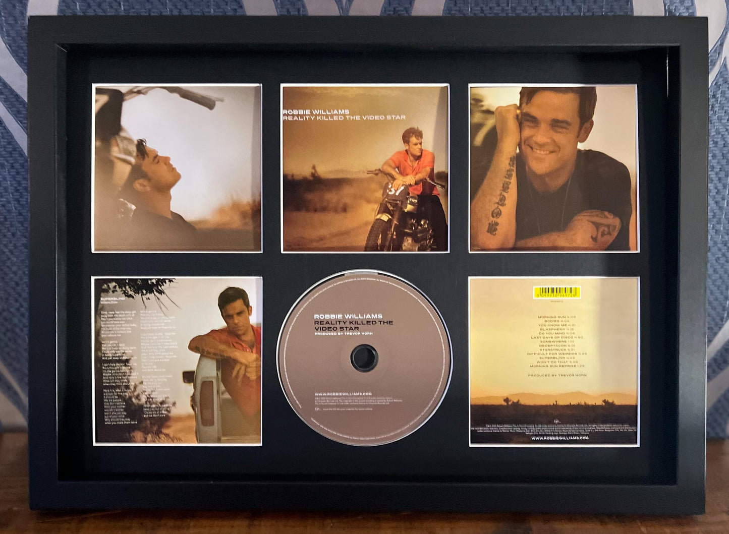 Robbie Williams | Reality Killed The Video Star | Retro Mounted CD Wall Display | Frame Not Included |