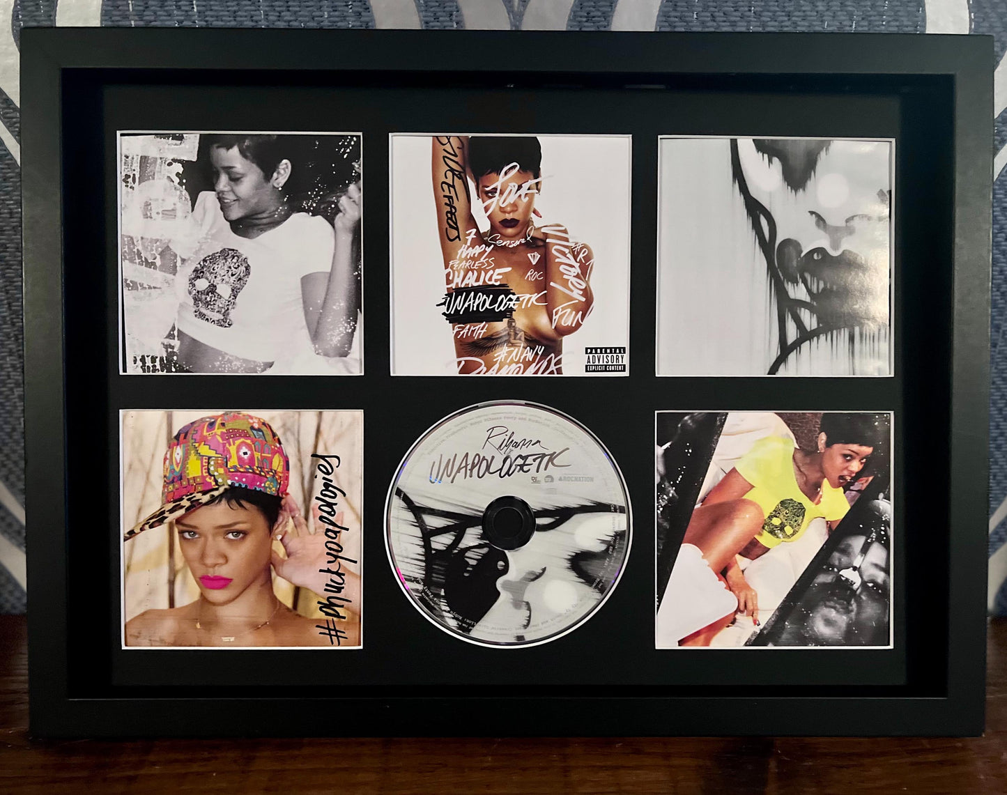 Rihanna | Unapologetic | Retro Mounted CD Wall Display | Frame Not Included |