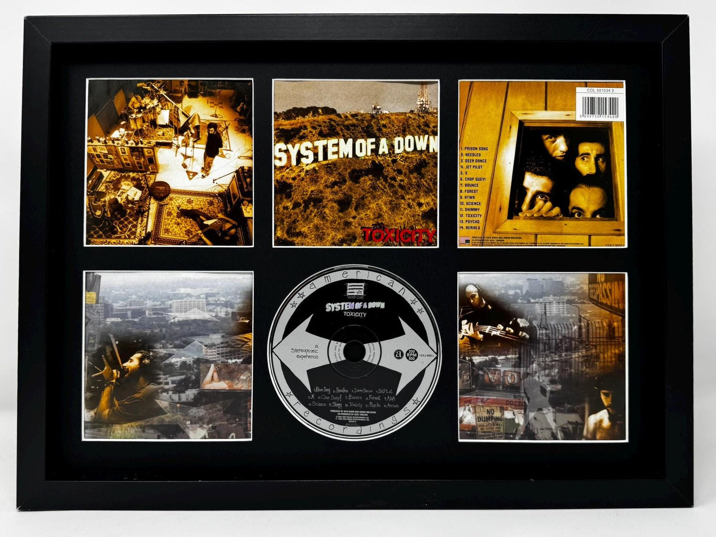 System Of A Down | Toxicity | Retro Mounted CD Wall Display | Frame Not Included |
