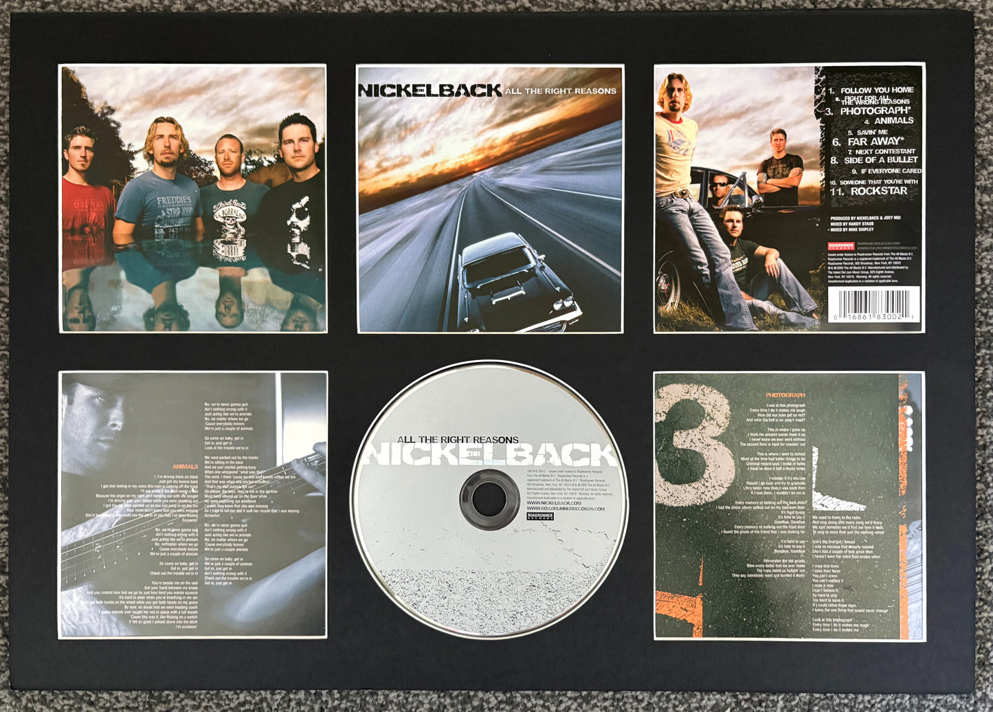 Nickelback | All The Right Reasons | Retro Mounted CD Wall Display | Frame Not Included |