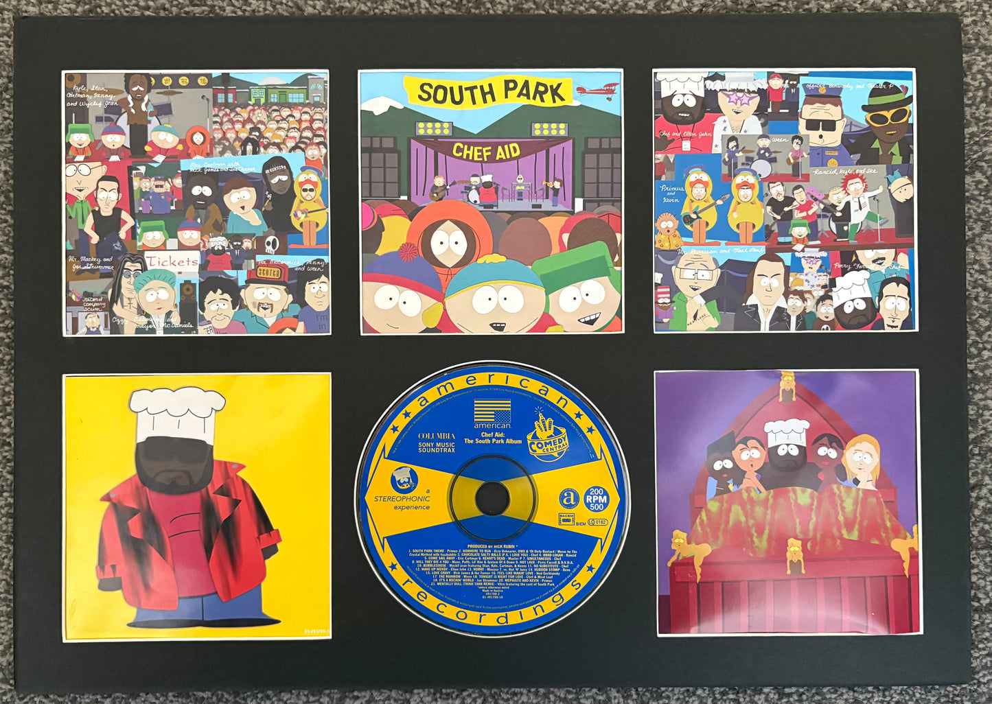 South Park | Chef Aid | Original Soundtrack | Retro Mounted CD Wall Display | Frame Not Included |