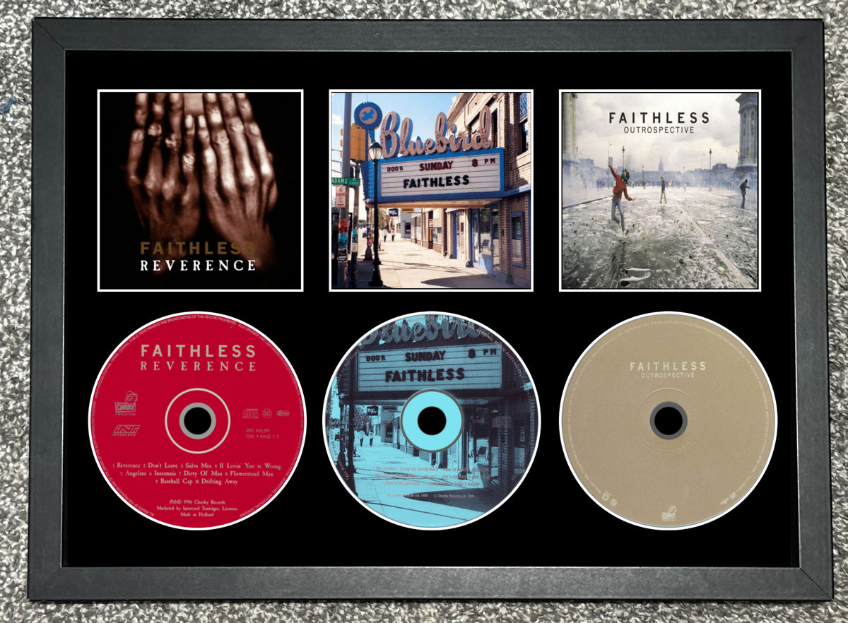 Faithless | Reverence | Sunday 8PM | Outrospective | Retro Triple CD Wall Display | Frame Not Included |