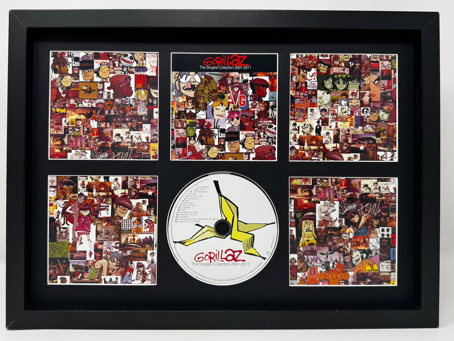 Gorillaz | The Singles Collection 2001-2011 | Retro Mounted CD Wall Display | Frame Not Included |
