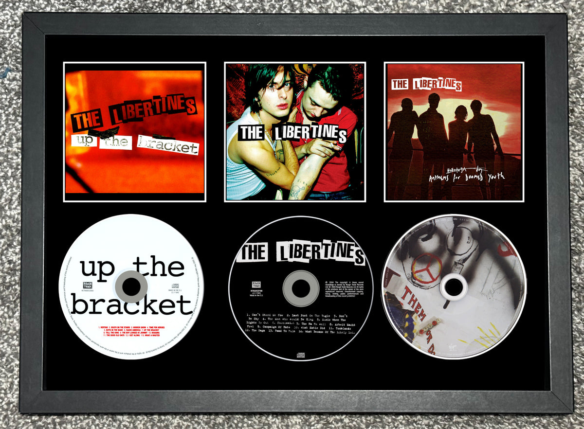 The Libertines | Up The Bracket | The Libertines | Anthems For Doomed Youth | Triple Retro Mounted CD Wall Display | Frame Not Included |
