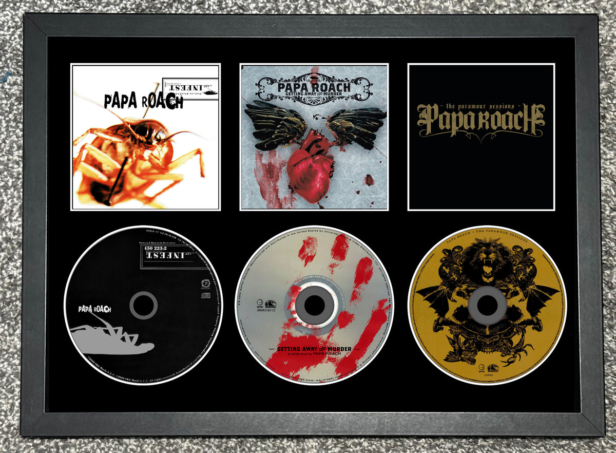 Papa Roach | Infest | Getting Away With Murder | The Paramount Sessions | Retro Triple CD Wall Display | Frame Not Included |