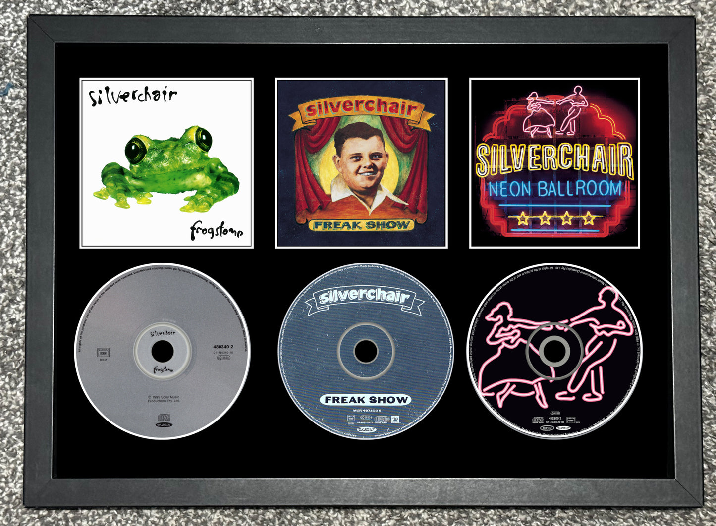 Silverchair | Frogstomp | Freak Show | Neon Ballroom | Retro Triple CD Wall Display | Frame Not Included |