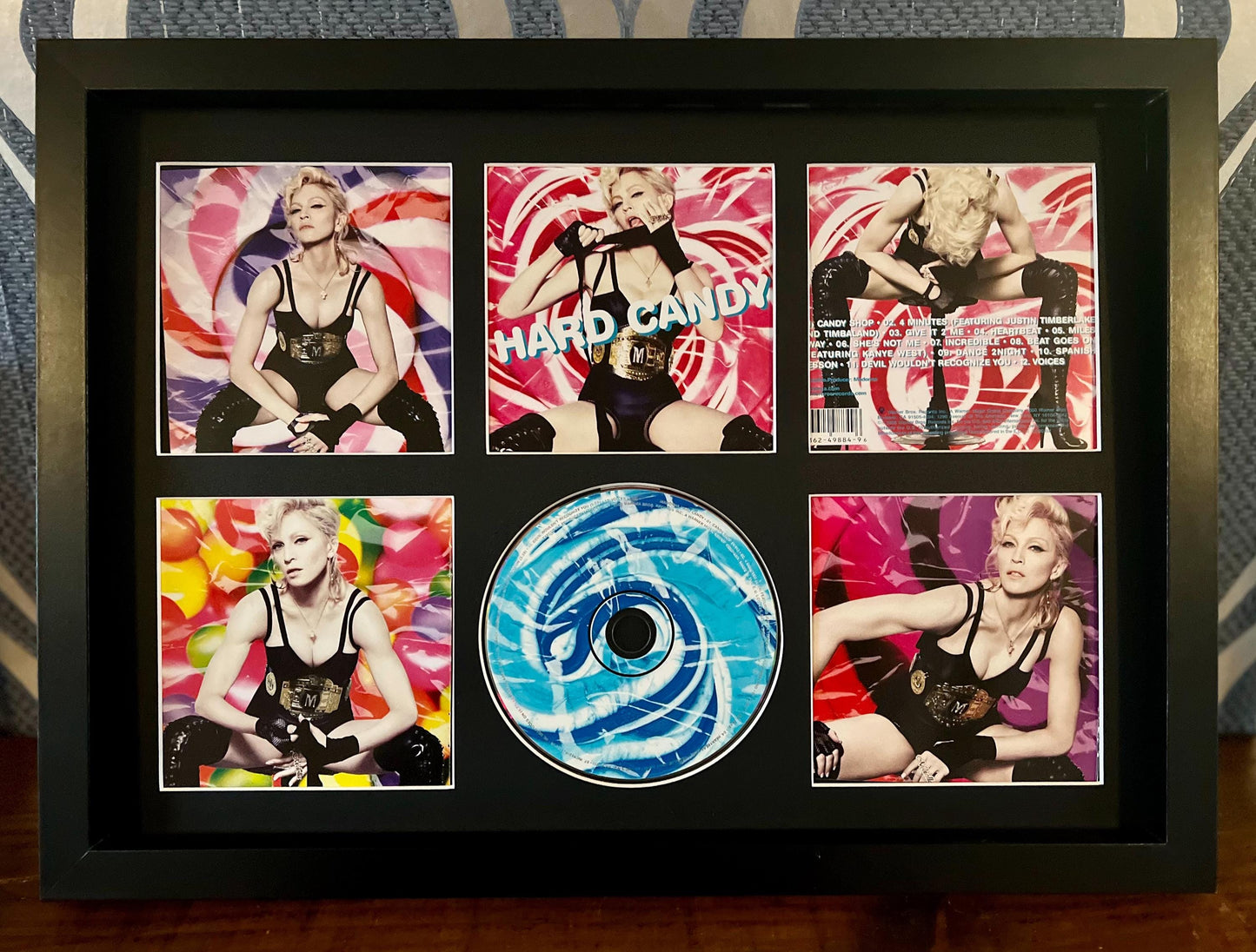 Madonna | Hard Candy | Retro Mounted CD Wall Display | Frame Not Included