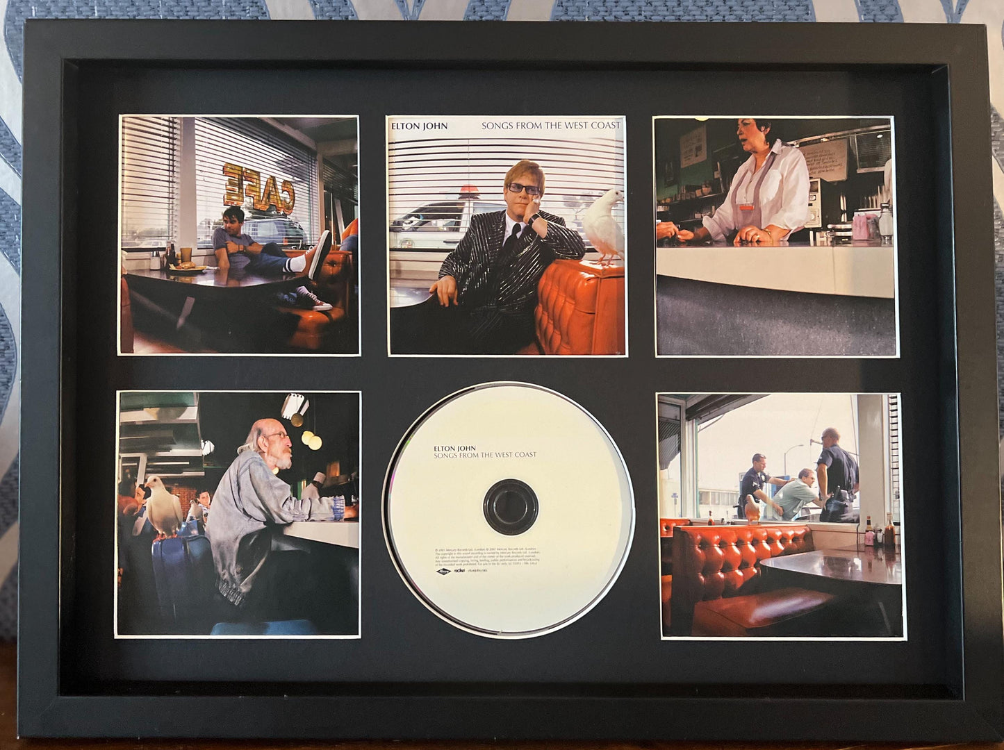 Elton John | Songs From The West Coast | Retro Mounted CD Wall Display | Frame Not Included |