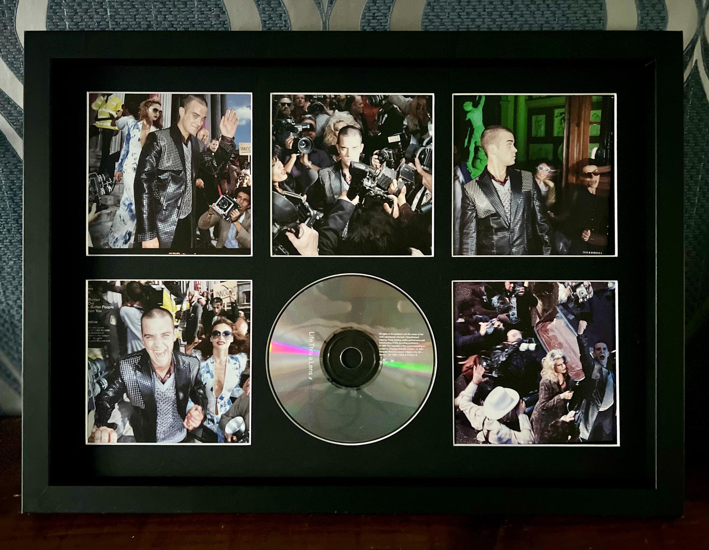 Robbie Williams | Life Thru A Lens | Retro Mounted CD Wall Display | Frame Not Included |