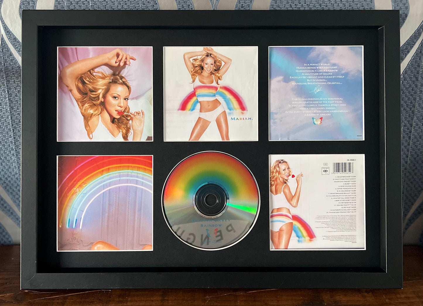 Mariah Carey | Rainbow | Retro Mounted CD Wall Display | Frame Not Included |