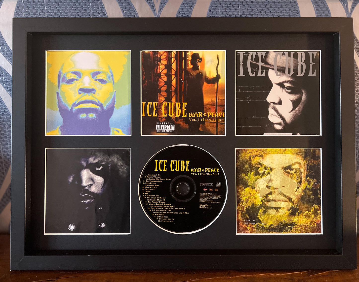 Ice Cube | War & Peace Vol 1 The War Disc | Retro Mounted CD Wall Display | Frame Not Included |