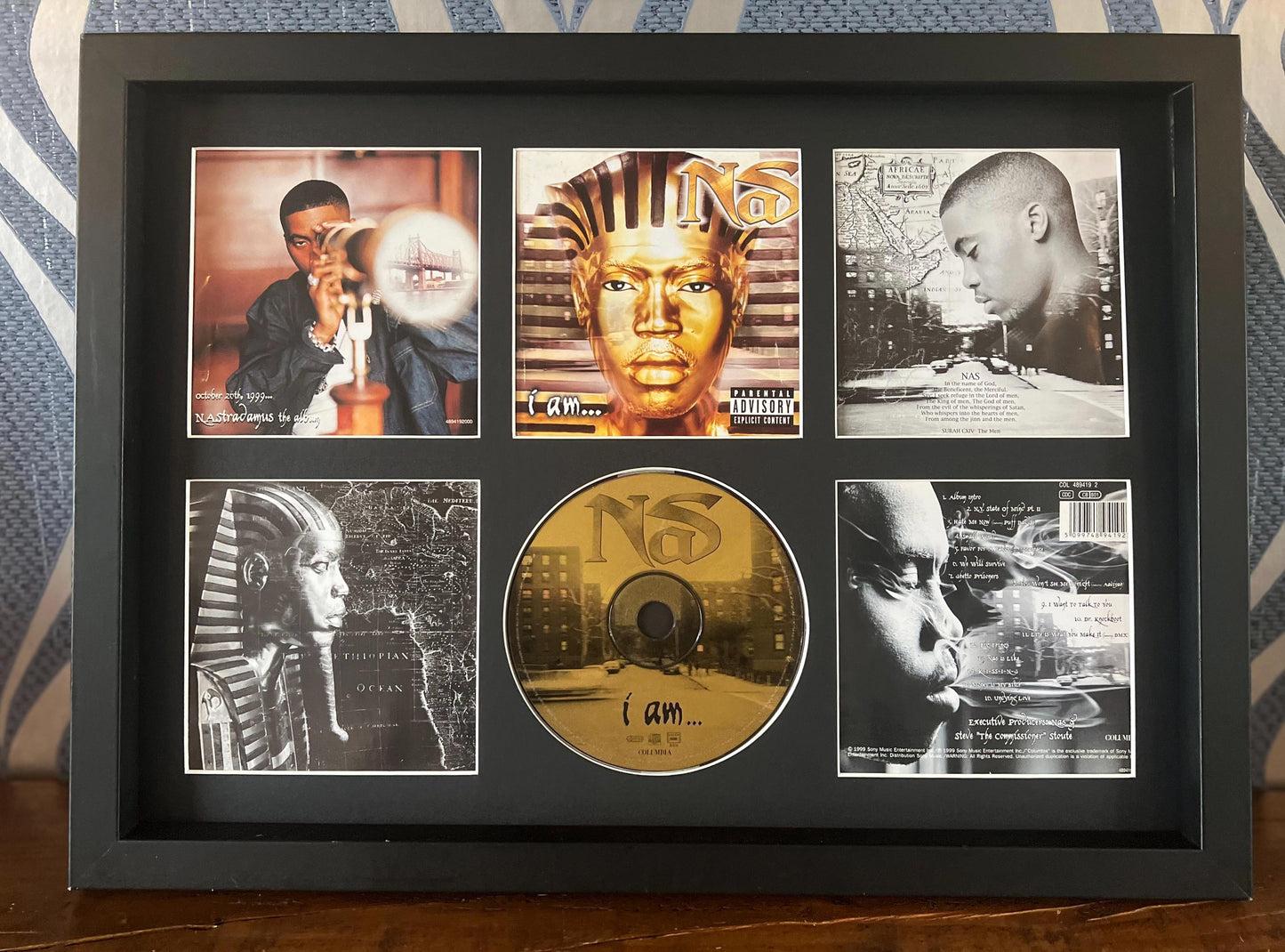 Nas | I Am | Retro Mounted CD Wall Display | Frame Not Included |