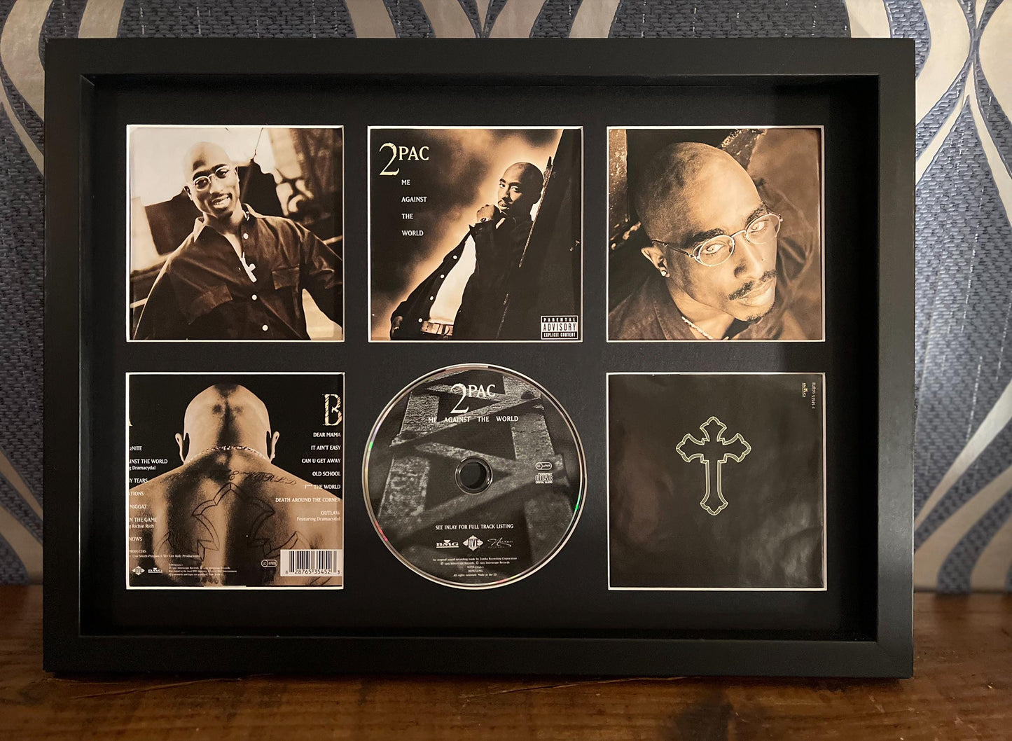 2Pac | Me Against The World | Retro Mounted CD Wall Display | Frame Not Included |