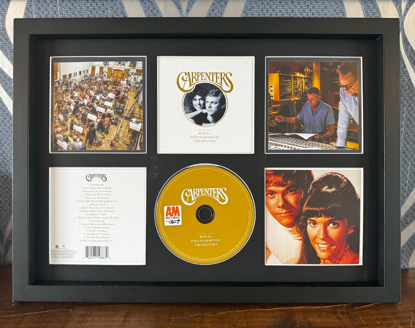 The Carpenters | With The Royal Philharmonic Orchestra | Retro Mounted CD Wall Display | Frame Not Included |