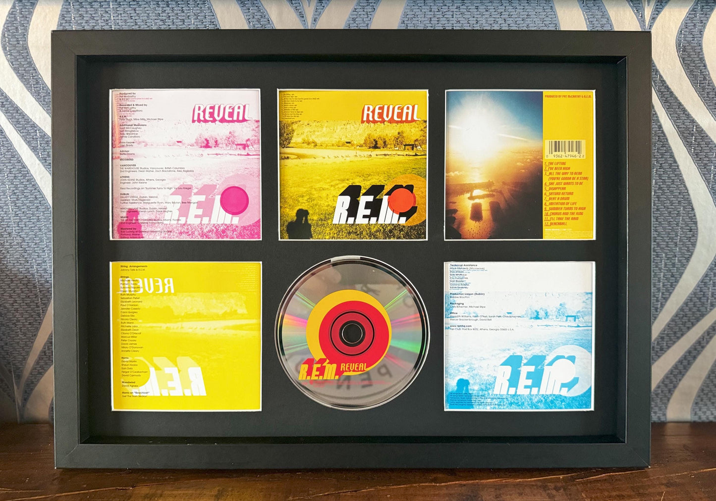 R.E.M | Reveal | Retro Mounted CD Wall Display | Frame Not Included |