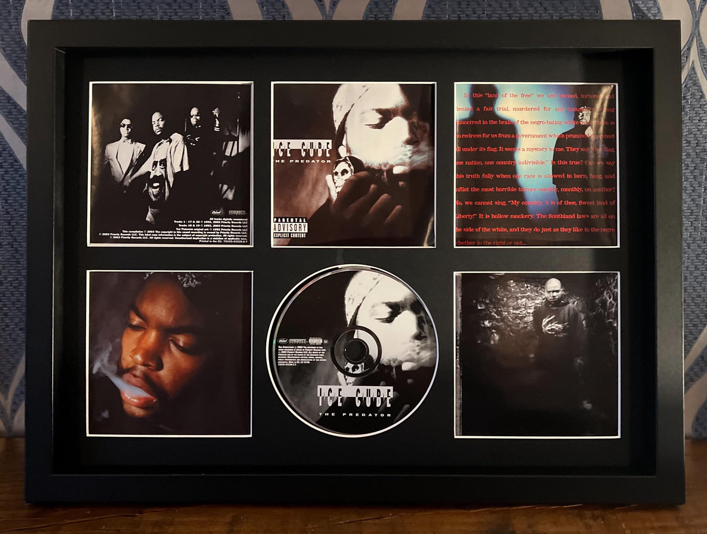 Ice Cube | The Predator | Retro Mounted CD Wall Display | Frame Not Included |