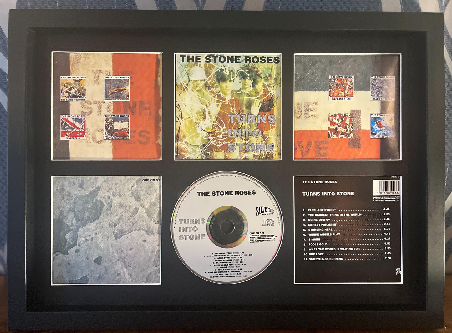 The Stone Roses | Turns Into Stone | Retro Mounted CD Wall Display | Frame Not Included |