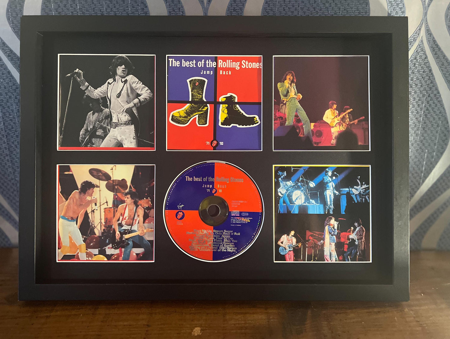 The Rolling Stones | The Best Of The Rolling Stones Jump Back | Retro Mounted CD Wall Display | Frame Not Included |