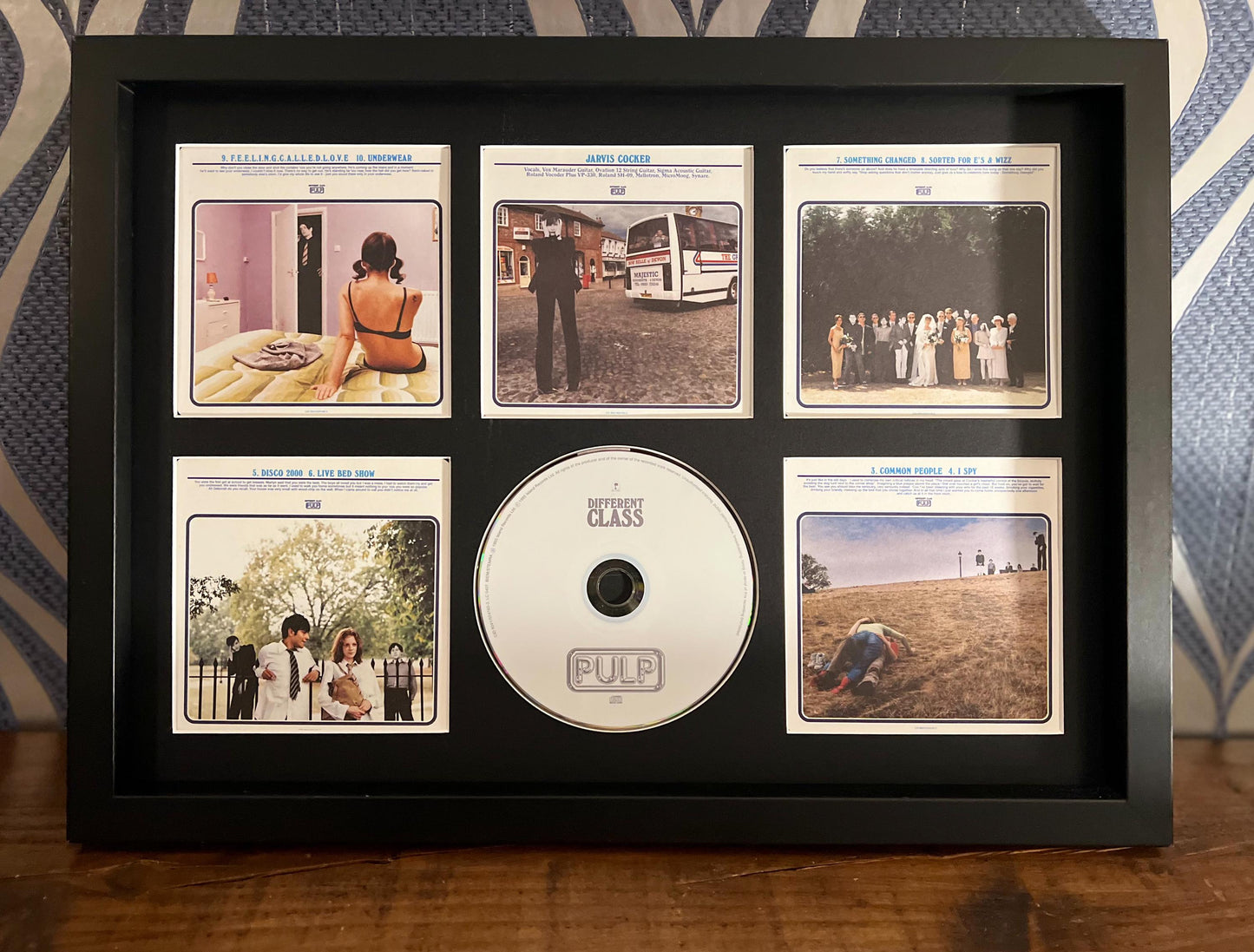 Pulp | A Different Class | Retro Mounted CD Wall Display | Frame Not Included |
