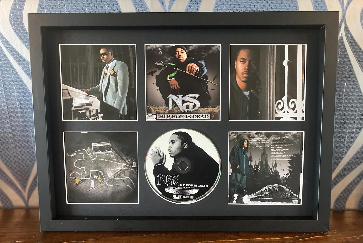 Nas | Hip Hop Is Dead | Retro Mounted CD Wall Display | Frame Not Included |