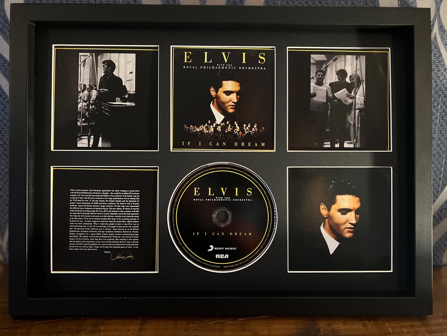 Elvis Presley | If I Can Dream: Elvis Presley With The Royal Philharmonic Orchestra | Retro Mounted CD Wall Display | Frame Not Included |