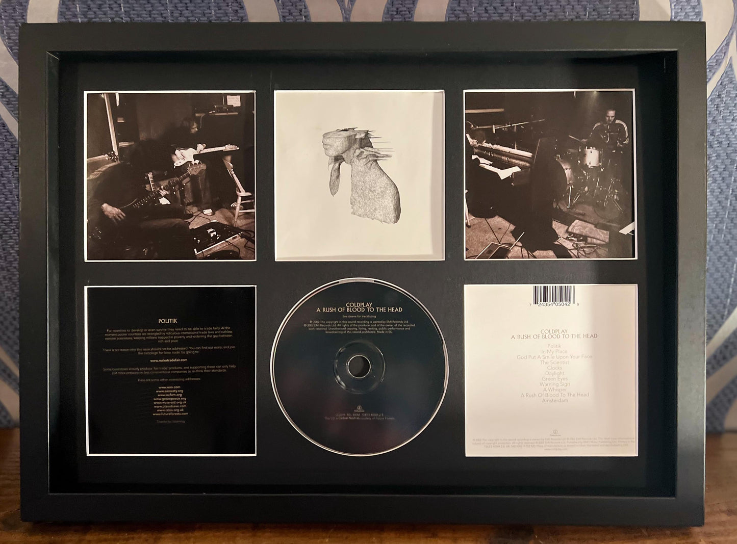 Coldplay | A Rush Of Blood To The Head | Retro Mounted CD Wall Display | Frame Not Included |